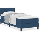 Box Postelja z vzmetnico z vzmetnico Modra 80 x 200 cm blago, (5000127383) | Shoptok.si