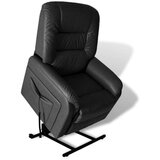 TV naslanjač črno umetno usnje, (20928111) | Shoptok.si