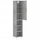  Visoka komoda siva betona 34,5x34x180 cm od konstruiranog drva Slike