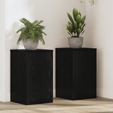 vidaXL Stalci za biljke 2 kom crni hrast 30x30x50 cm obrađeni drvo | shoptok.hr