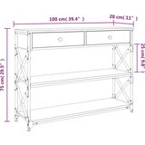  Konzolni stol boja hrasta sonome 100x28x75 cm konstruirano drvo | shoptok.hr