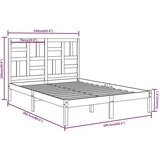  Posteljni okvir bel iz trdnega lesa 160x200 cm, (20646909) | Shoptok.si