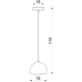  Luster na sajli SOOL 1xE27/15W/230V, prečnik 15 cm, crna | Eponuda.com