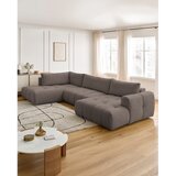 Bobochic Paris Sivorjava raztegljiva/s prostorom za shranjevanje kotna sedežna garnitura (levi kot/v obliki črke "U") Fuji – | Shoptok.si