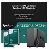 Synology nas bundle DS224+ sa preinstaliranim 2 x 4TB HAT3300-4T u