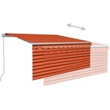  Ročno zložljiva tenda s senčilom 3x2,5 m oranžna in rjava | Shoptok.si
