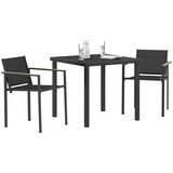  Set vanjskog namještaja 3 pcs Crna i antracit 80 x 80 x 73 cm | Shoptok.si