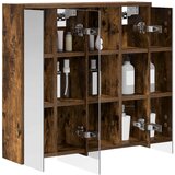  Kupaonski ormar s ogledalom Dimljeni hrast 63,5 x 16 x 62,5 cm | shoptok.hr