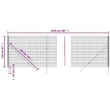  Ograda od žičane mreže zelena 2 2 x 25 m od pocinčanog čelika | shoptok.hr