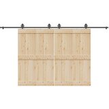  Komplet opreme za drsna vrata 400 cm jeklo črne barve, (22046929) | Shoptok.si