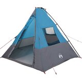 Tipi šator s krovom s pohranom Plava 383 x 338 x 217 cm taft | shoptok.hr