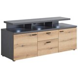 Mömax tv-element cadix, antracit, barva hrasta | Shoptok.si