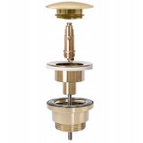 REA Bath REA ČEP ZA UMIVAONIK UNIVERZALNI KLIK-KLAK BRUSHED GOLD MAT | shoptok.hr