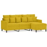  Trosjed s tabureom žuti 180 cm baršunasti | shoptok.hr