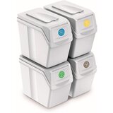  Set 4x 20L košev za ločevanje odpadkov Sortibox beli | Shoptok.si
