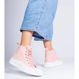 Gemre Pink high platform sneakers Guerrino | Shoptok.si