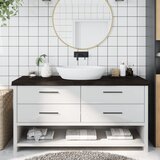 vidaXL Kupaonska radna ploča tamnosmeđa 160x50x(2-6) cm tretirano drvo Cijene