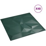  Zidne panele 48 pcs Zelena 50 x 50 cm XPS pjena | shoptok.hr