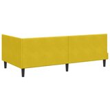 vidaXL Kotna postelja z vzglavjem Rumena 100 x 200 cm Žamet | Shoptok.si