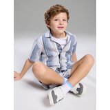 Sinsay Pamučna košulja s kratkim rukavima na pruge | shoptok.hr