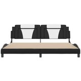  Okvir kreveta LED crno-bijeli 200 x 200 cm umjetna koža | shoptok.hr