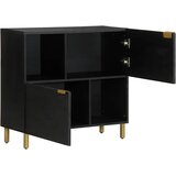  Komoda crna 80x33x75 cm od konstruiranog drva | shoptok.hr