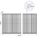  Gabion s žicom debljine 3,5 mm i mrežom 5x2,5 cm 950x30x200 cm | shoptok.hr
