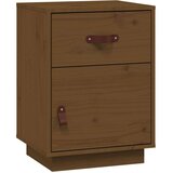 vidaXL Nočna omarica medeno rjava 40x34x55 cm trdna borovina | Shoptok.si