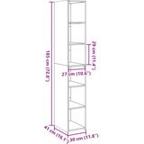  Visoka komoda boje hrasta 30x41x185 cm od konstruiranog drva | shoptok.hr