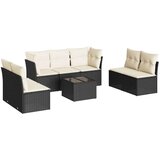  8-dijelni set vrtnih sofa od poliratana s jastucima crni | shoptok.hr