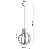  Obesna svetilka ARANCIA iz naravnega lesa, (21348229) | Shoptok.si