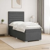  Krevet s box springom, madracem i LED-om Tamnosiva 90 x 190 cm | shoptok.hr