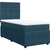 Box spring krevet s madracem tamnoplavi 80 x 200 cm baršunasti | shoptok.hr