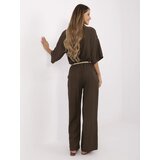 Italy Moda Trousers-MI-SP-6560.73P-dark brown | Shoptok.si
