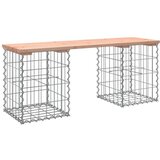 vidaXL Vrtna klupa s gabionskim dizajnom 103x31x42 cm drvo duglazije | shoptok.hr