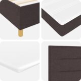Box Spring Krevet s Madracem &amp LED Tamnosmeđi 90x200 cm Tkanina | shoptok.hr