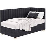 Ghado Tamno plavi kutni dječji krevet s prostorom za odlaganje s madracem 90x200 cm Snugi - | shoptok.hr