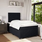  Krevet box spring s madracem crni 120 x 190 cm baršunasti | shoptok.hr