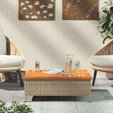  Vrtni stol bež 70 x 70 x 25 cm od ratana i bagremovog drva | shoptok.hr