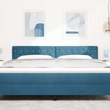 vidaXL Naslon za glavu s kristalnim gumbima tamnoplavi 180 cm baršun | shoptok.hr
