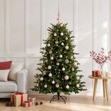  Umjetno božićno drvce s kuglicom 120 cm 150 LED lampica - 120 cm s LED-ima i ružičastim lopticama | shoptok.hr