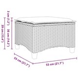  Vrtne stolice s jastucima 2 kom. Crne 55x55x36 cm Poli ratan - Crna 1 | shoptok.hr
