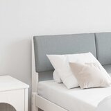 vidaXL Tapecirano vzglavje Svetlo siva 120 cm Masivno borovo les | Shoptok.si