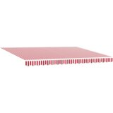 vidaXL Ručno uvlačiva tenda s LED crveno-bijelim prugama 450x300 cm | shoptok.hr