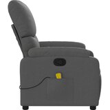 vidaXL Masažni naslanjač temno sivo blago | Shoptok.si