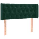 Uzglavlje s ušima tamnozeleno 103x16x78/88 cm baršunasto | shoptok.hr