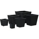 Furnova Visoki cvetlični lonci 3 kosi vodna hijacinta črni, (21920882) | Shoptok.si
