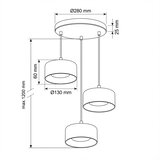 Brilagi LED RGB prigušiva luster AURA LUX 3xGX53/14W/230V Wi-Fi Tuya crna/zadimljena | Eponuda.com