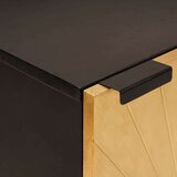 Ormarić Komoda Crna i zlatna 40 x 33 x 75 cm masivno drvo manga | shoptok.hr