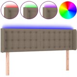  LED uzglavlje smeđesivo 147x16x78/88 cm od tkanine | shoptok.hr